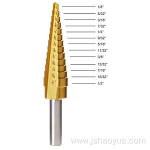 3PCS HSS Titanium Coated Step Drill Bit